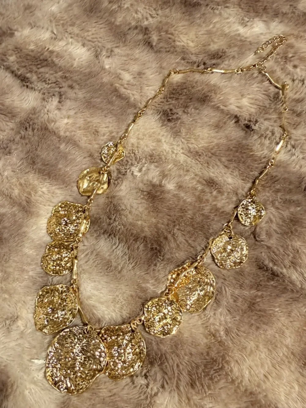 Gold charm necklace